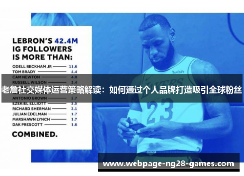 老詹社交媒体运营策略解读:如何通过个人品牌打造吸引全球粉丝 老詹社交媒体运营策略解读:如何通过个人品牌打造吸引全球粉丝